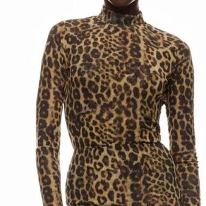 Ronny Kobo Collection Leopard Print Blouse